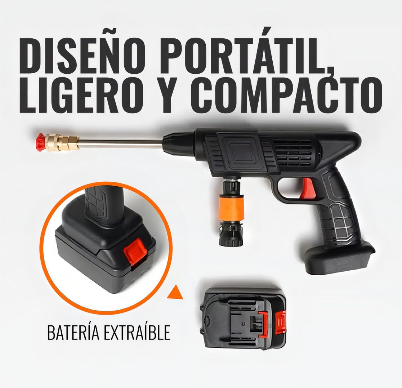 💦 HIDROLAVADORA PORTÁTIL INALÁMBRICA DE ALTA PRESIÓN