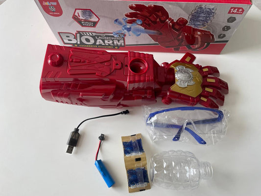 🦾 ¡LA DIVERSIÓN DEL FUTURO ESTÁ EN TUS MANOS!
PISTOLA MANO ROBOT IRON MAN CON MUNICIÓN DE HIDROGEL