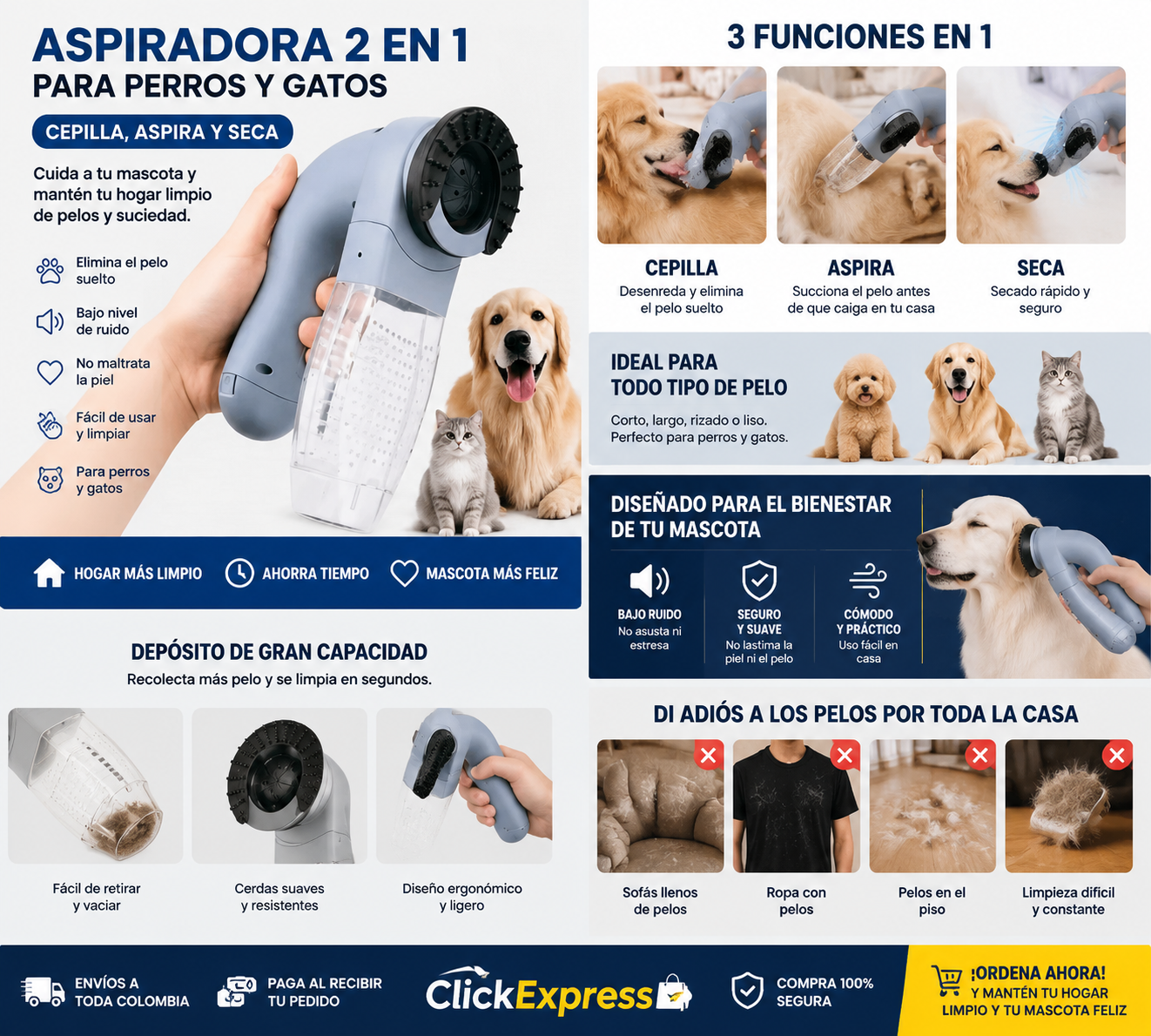 🐶🐱 ¡Despídete del pelo de tu mascota en toda la casa!