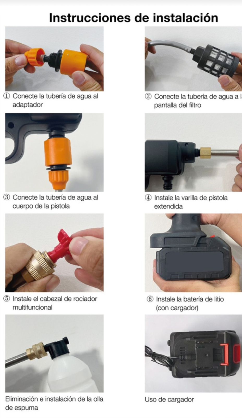 💦 HIDROLAVADORA PORTÁTIL INALÁMBRICA DE ALTA PRESIÓN