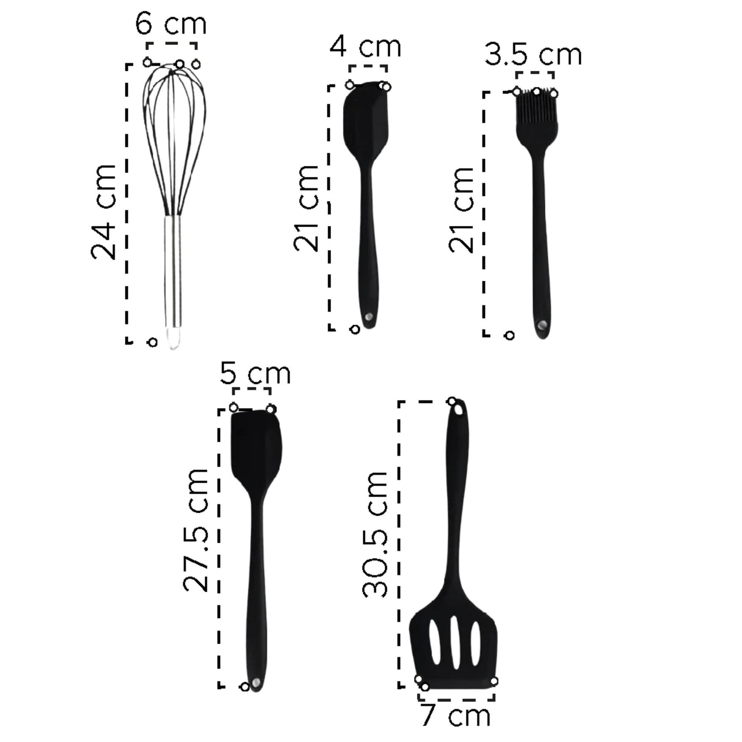 🍳 Set de 5 Espátulas de Silicona — Cocina Fácil, Práctica y Sin Complicaciones
